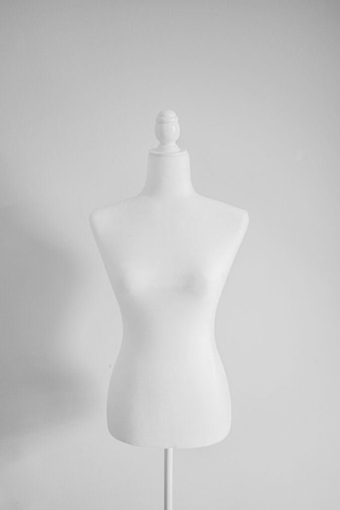 photo of a blank white bust form